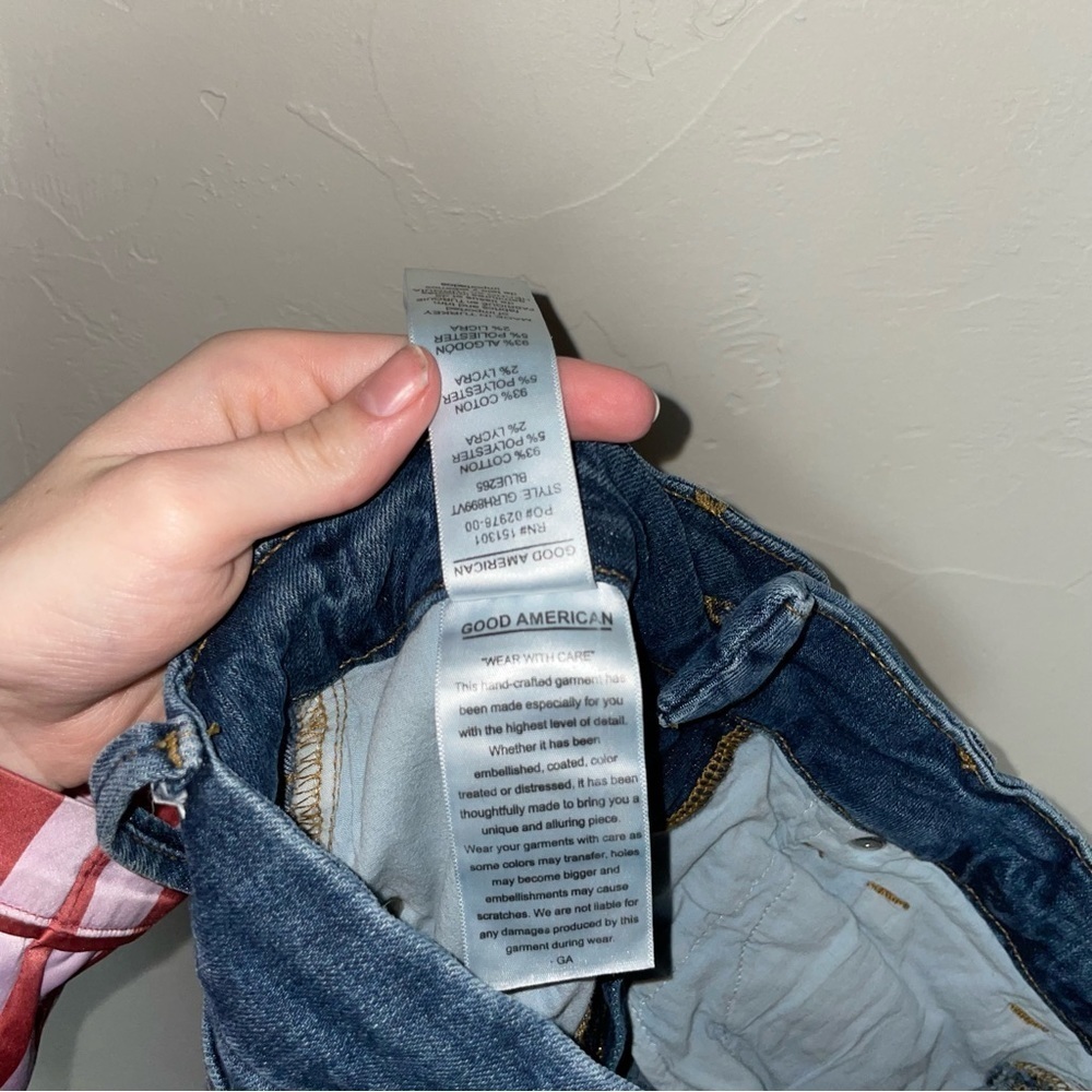 Good American Good Legs Blue 265 Distressed High Rise Skinny Jeans - Picture 10 of 10